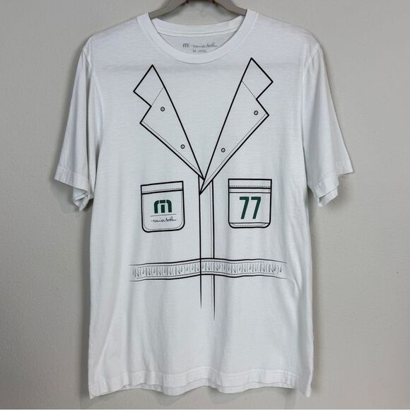 Travis Mathew Catch Up White Graphic Tee M - Picture 1 of 8